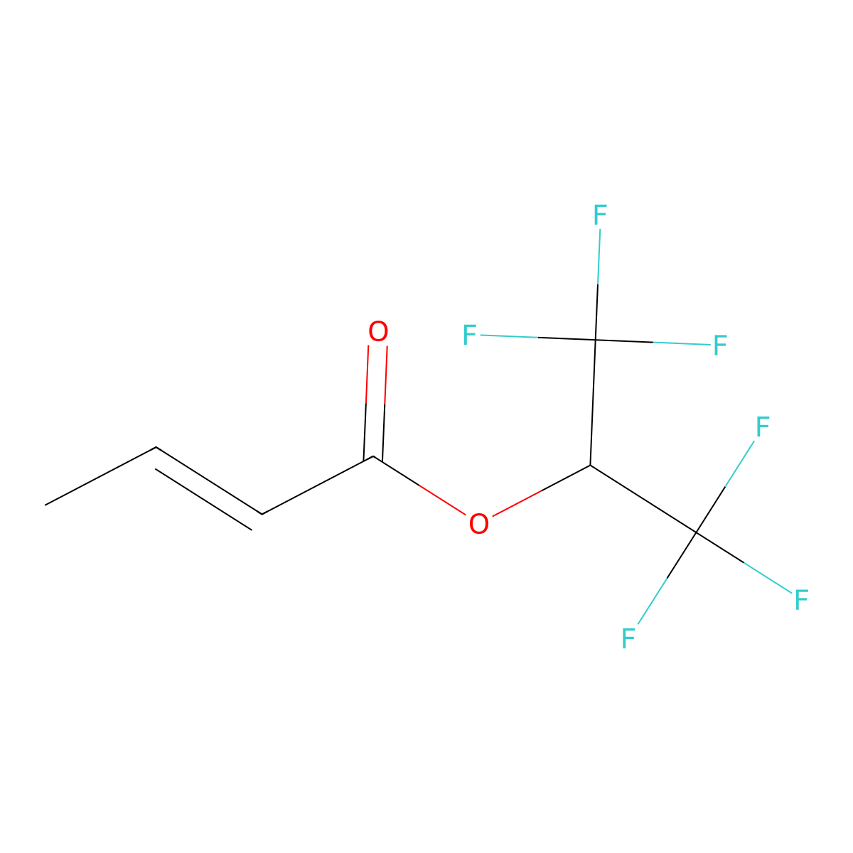 1,1,1,3,3,3-Hexafluoropropan-2-yl but-2-enoate molecular structure, CAS 135771-94-7