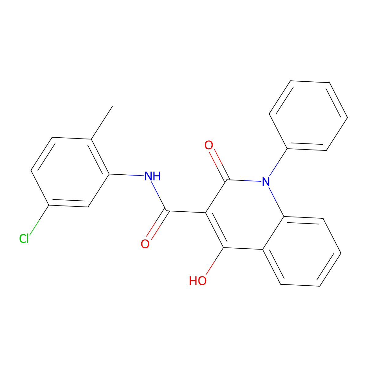 N-(5-chloro-2-methylphenyl)-4-hydroxy-2-oxo-1-phenyl-1,2-dihydroquinoline-3-carboxamide molecular structure, CAS 1357721-25-5