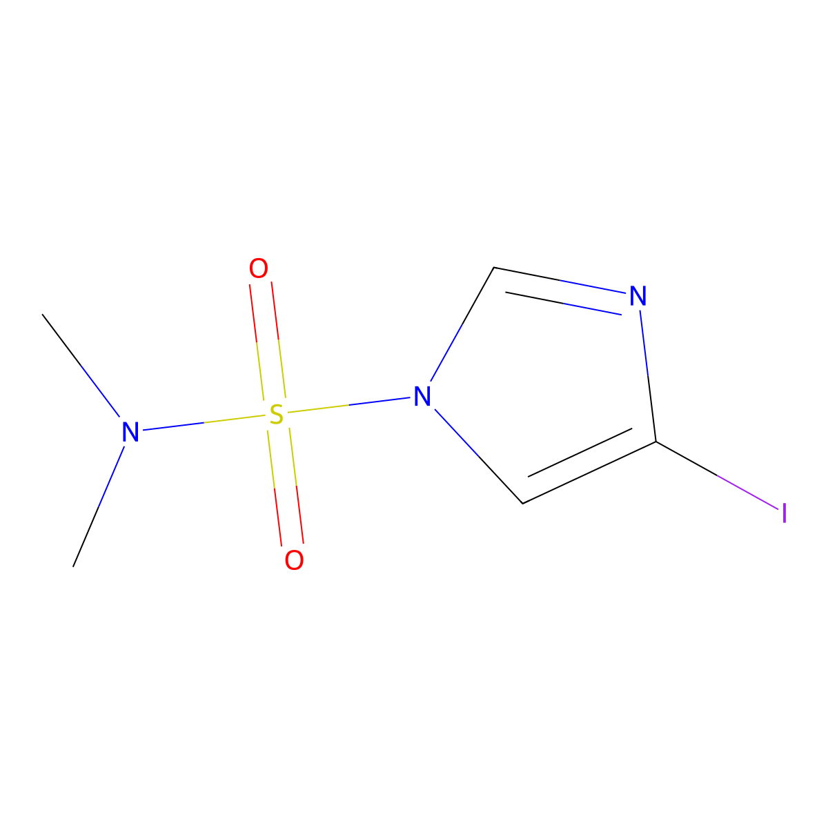 N,N-Dimethyl 4-iodo-1H-imidazole-1-sulfonamide molecular structure, CAS 135773-25-0