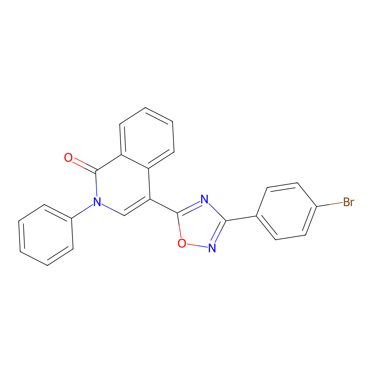 4-(3-(4-bromophenyl)-1,2,4-oxadiazol-5-yl)-2-phenylisoquinolin-1(2H)-one molecular structure, CAS 1357737-81-5