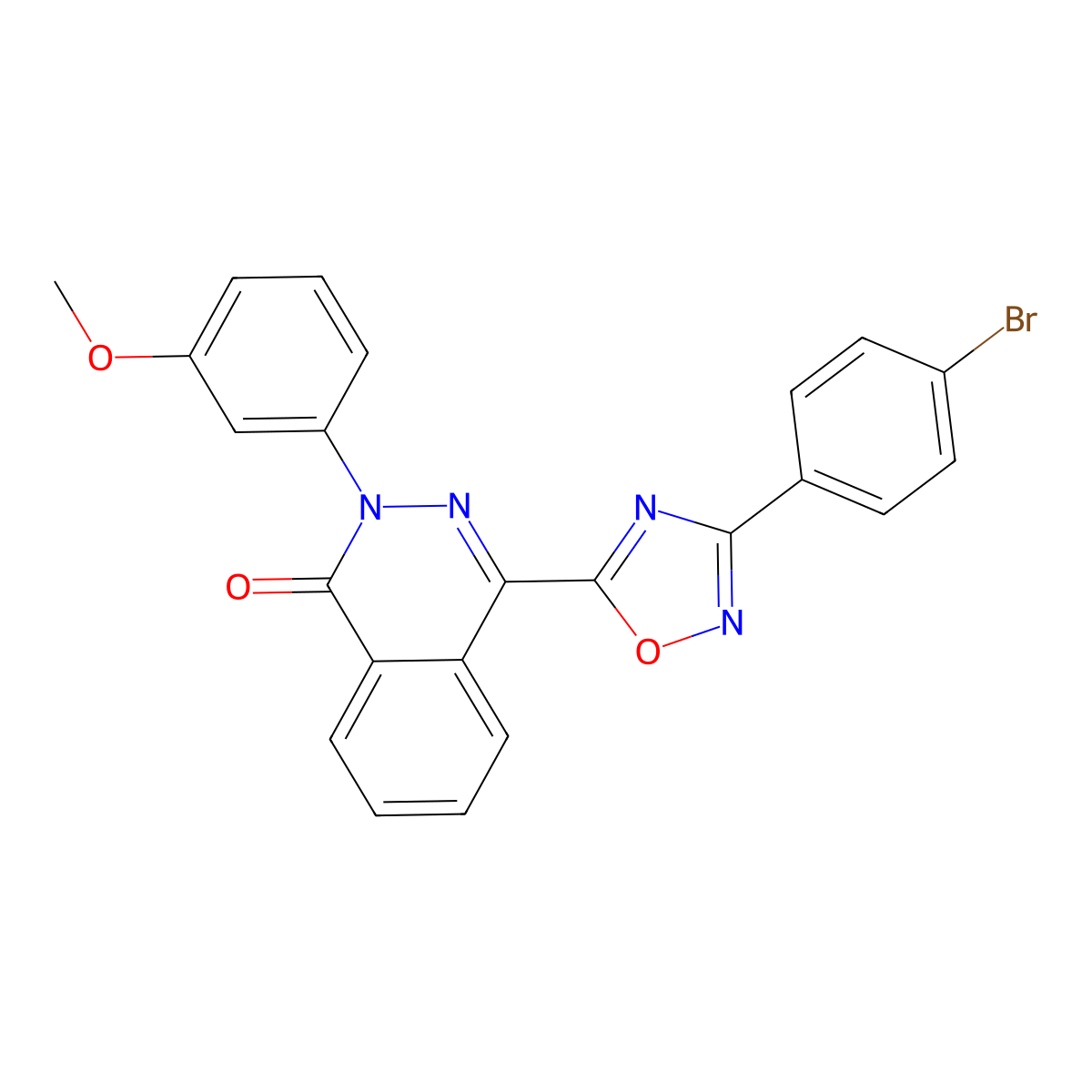 4-(3-(4-bromophenyl)-1,2,4-oxadiazol-5-yl)-2-(3-methoxyphenyl)phthalazin-1(2H)-one molecular structure, CAS 1357740-85-2