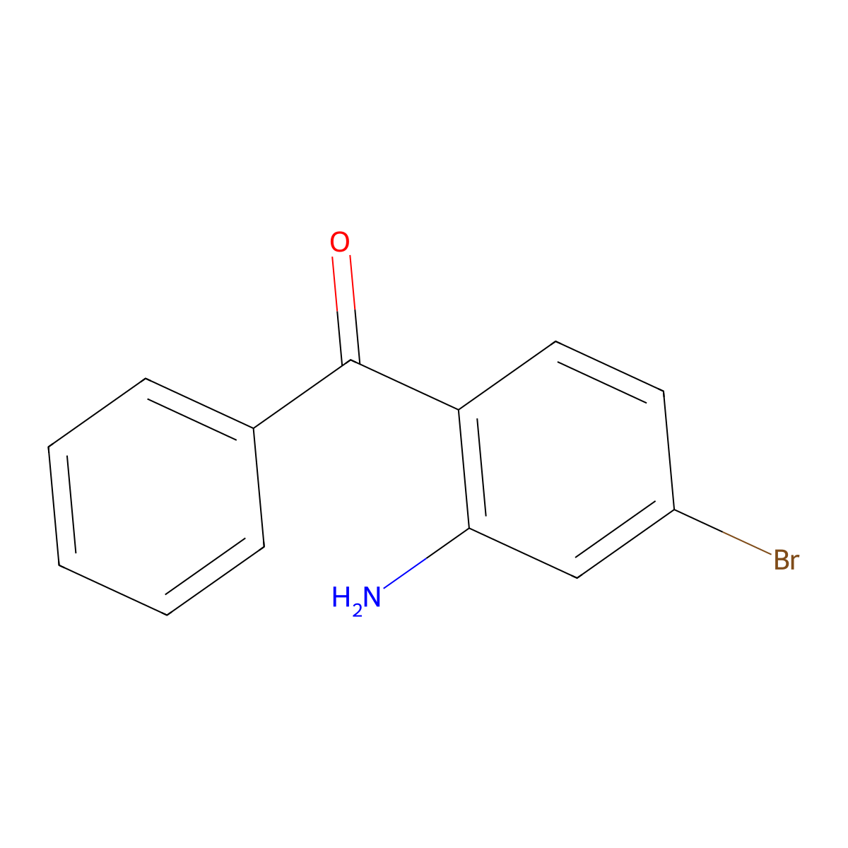 (2-Amino-4-bromophenyl)(phenyl)methanone molecular structure, CAS 135776-98-6