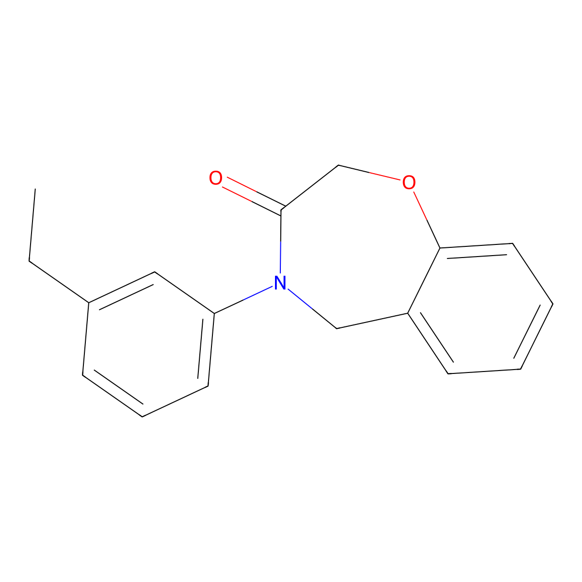 4-(3-ethylphenyl)-4,5-dihydro-1,4-benzoxazepin-3(2H)-one molecular structure, CAS 1357778-19-8