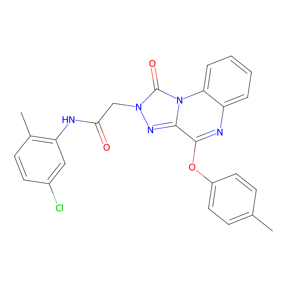 N-(5-chloro-2-methylphenyl)-2-[4-(4-methylphenoxy)-1-oxo[1,2,4]triazolo[4,3-a]quinoxalin-2(1H)-yl]acetamide molecular structure, CAS 1357788-51-2