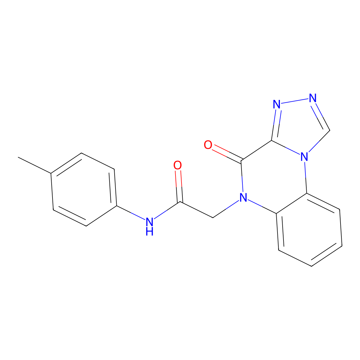 2-(4-oxo-[1,2,4]triazolo[4,3-a]quinoxalin-5(4H)-yl)-N-(p-tolyl)acetamide molecular structure, CAS 1357796-89-4