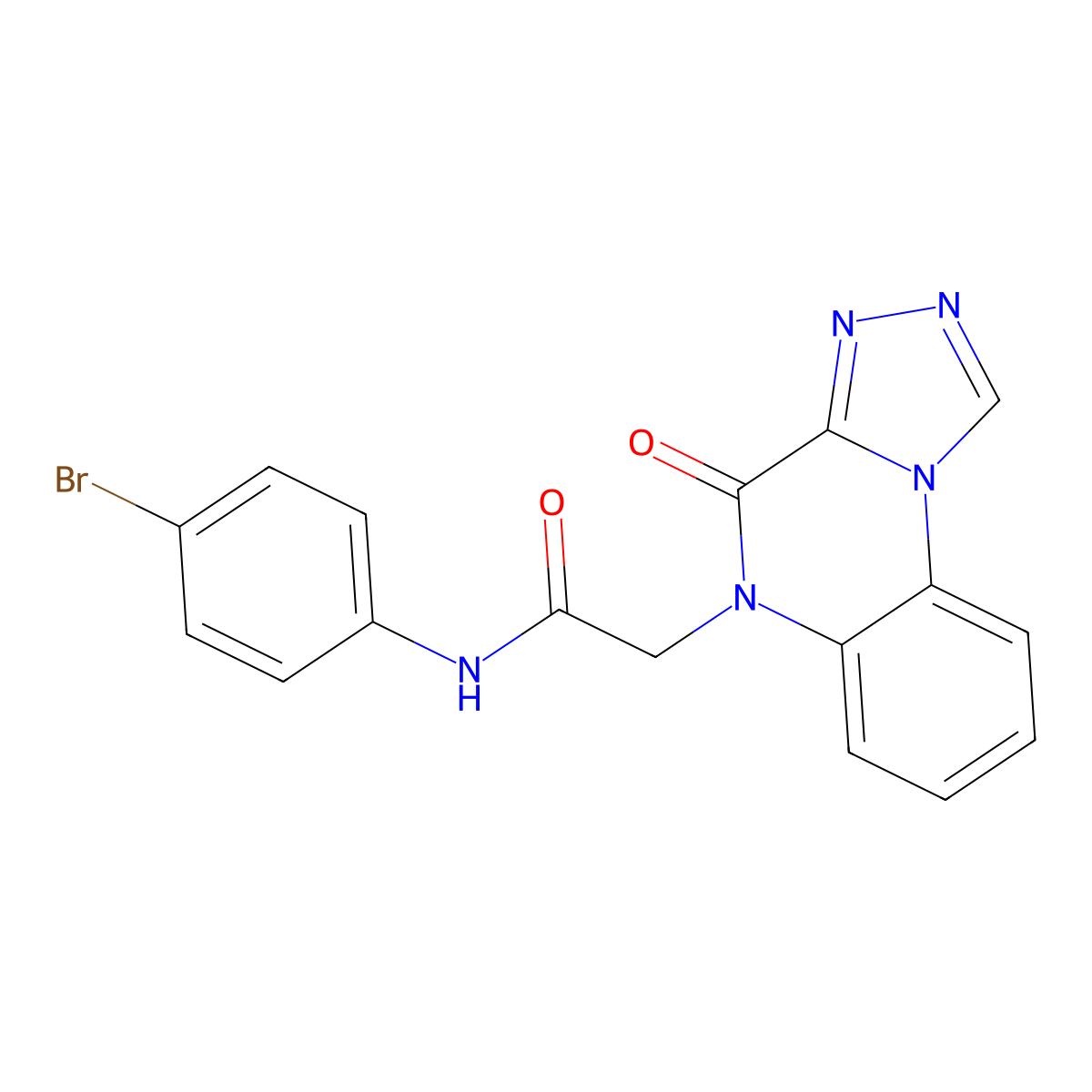 N-(4-bromophenyl)-2-(4-oxo-[1,2,4]triazolo[4,3-a]quinoxalin-5(4H)-yl)acetamide molecular structure, CAS 1357796-97-4