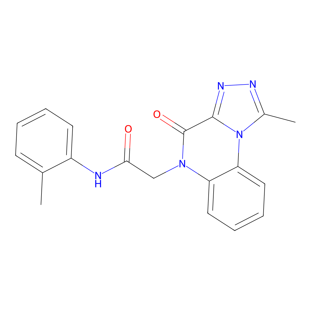 2-(1-methyl-4-oxo-[1,2,4]triazolo[4,3-a]quinoxalin-5(4H)-yl)-N-(o-tolyl)acetamide molecular structure, CAS 1357797-03-5