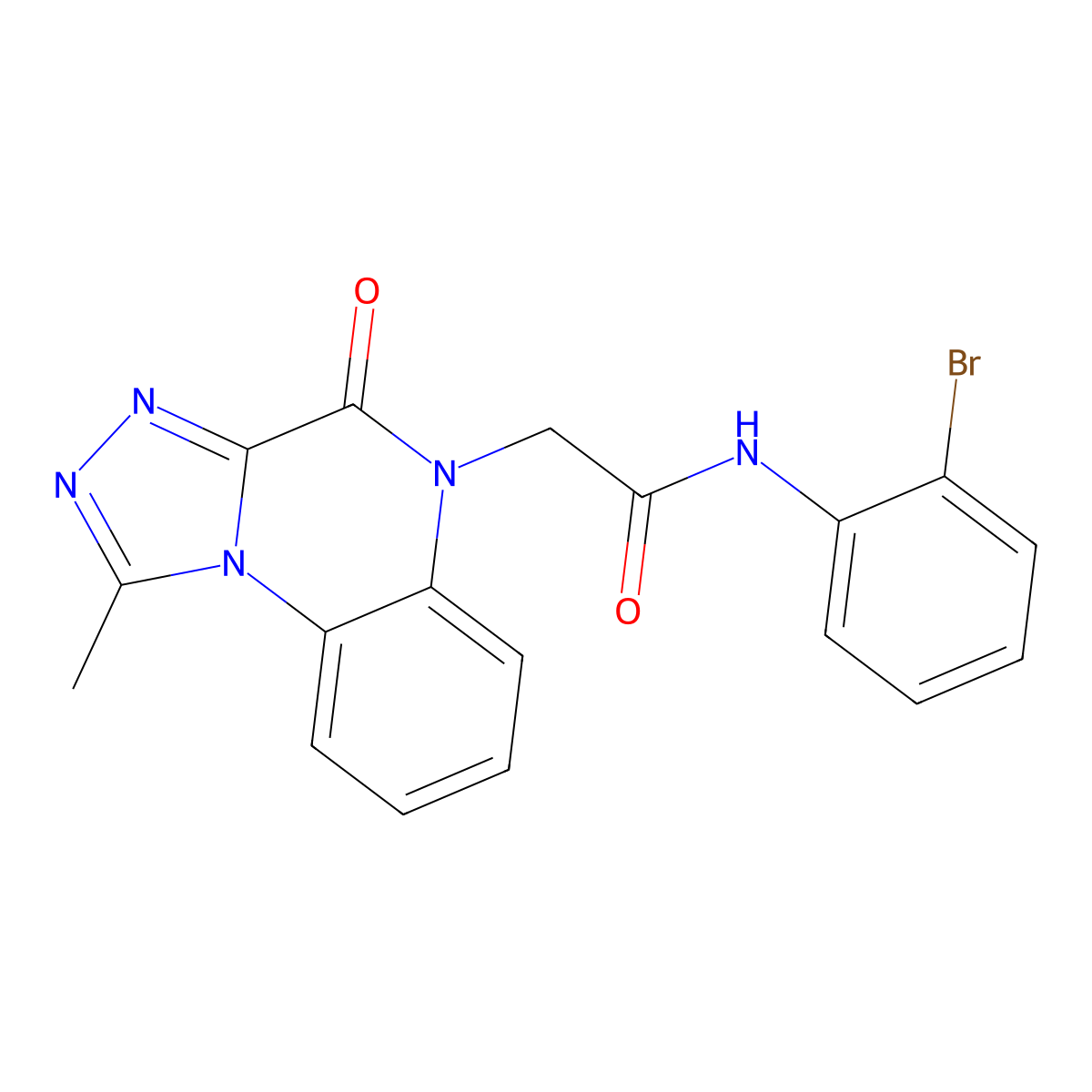 N-(2-bromophenyl)-2-(1-methyl-4-oxo-[1,2,4]triazolo[4,3-a]quinoxalin-5(4H)-yl)acetamide molecular structure, CAS 1357797-12-6
