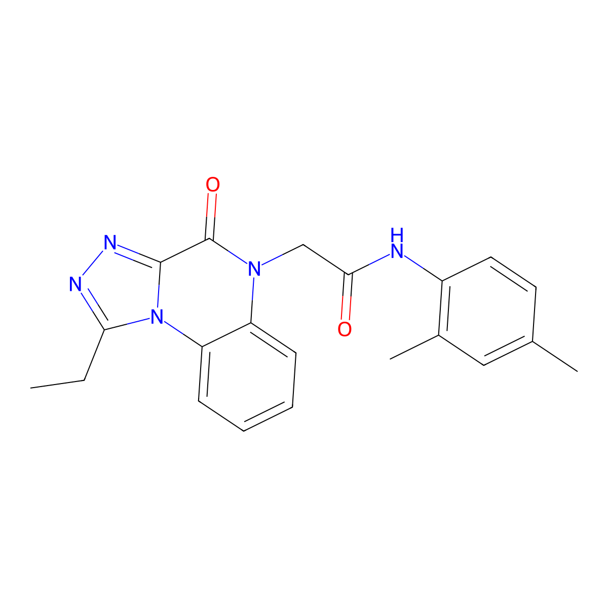 N-(2,4-dimethylphenyl)-2-(1-ethyl-4-oxo-[1,2,4]triazolo[4,3-a]quinoxalin-5(4H)-yl)acetamide molecular structure, CAS 1357797-47-7