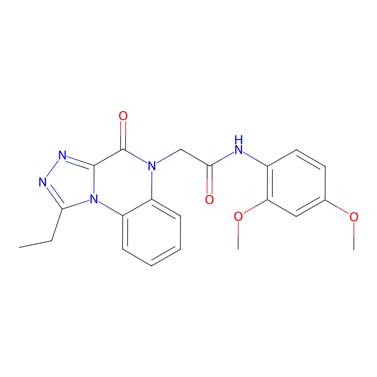 N-(2,4-dimethoxyphenyl)-2-(1-ethyl-4-oxo-[1,2,4]triazolo[4,3-a]quinoxalin-5(4H)-yl)acetamide molecular structure, CAS 1357797-53-5