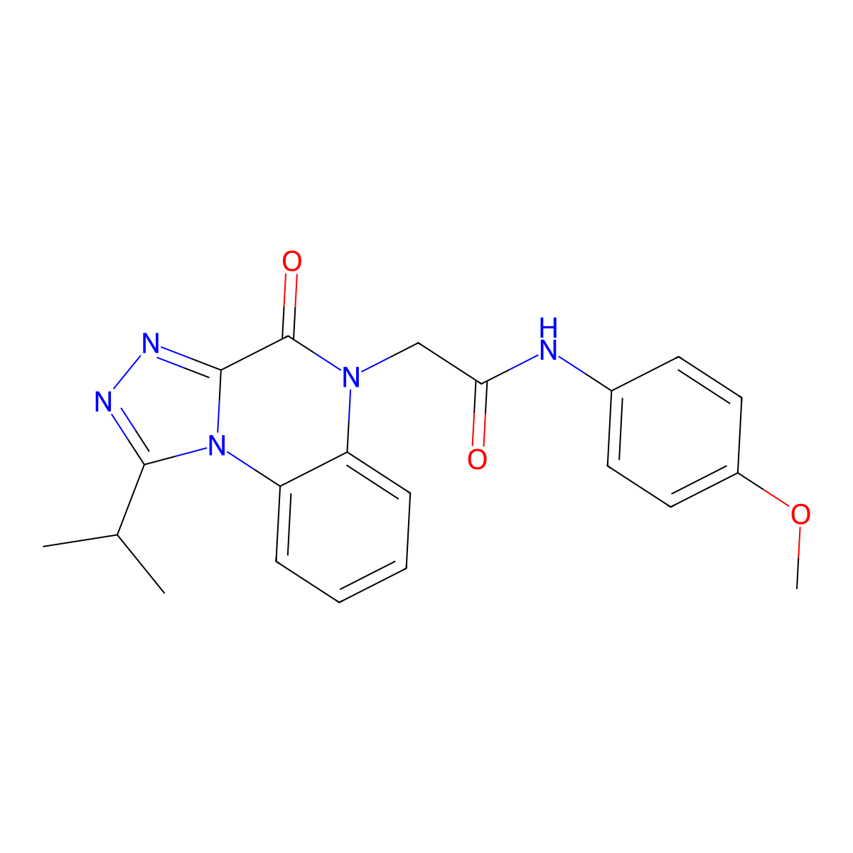 2-(1-isopropyl-4-oxo-[1,2,4]triazolo[4,3-a]quinoxalin-5(4H)-yl)-N-(4-methoxyphenyl)acetamide molecular structure, CAS 1357797-60-4