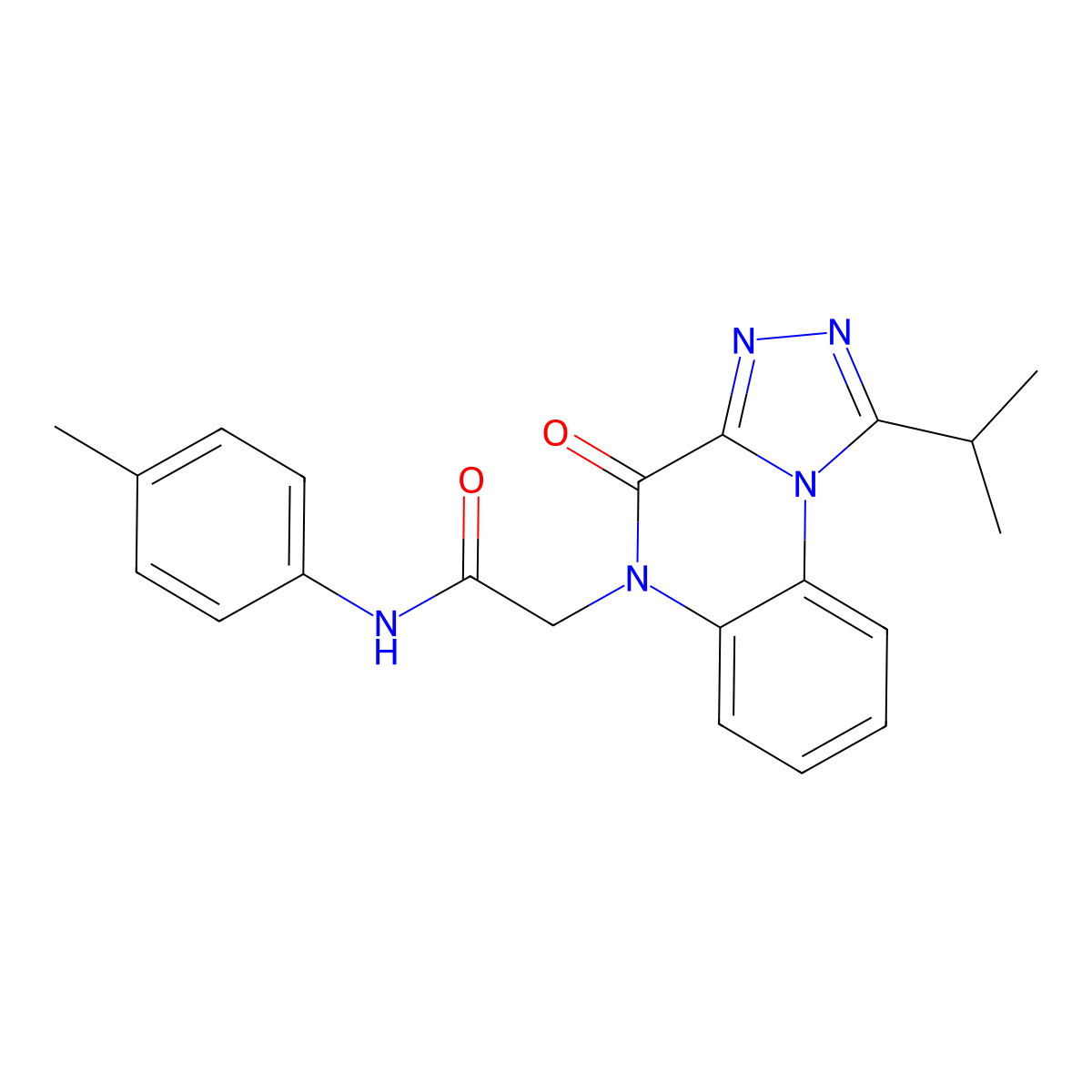 N-(4-methylphenyl)-2-[4-oxo-1-(propan-2-yl)-4H,5H-[1,2,4]triazolo[4,3-a]quinoxalin-5-yl]acetamide molecular structure, CAS 1357798-03-8