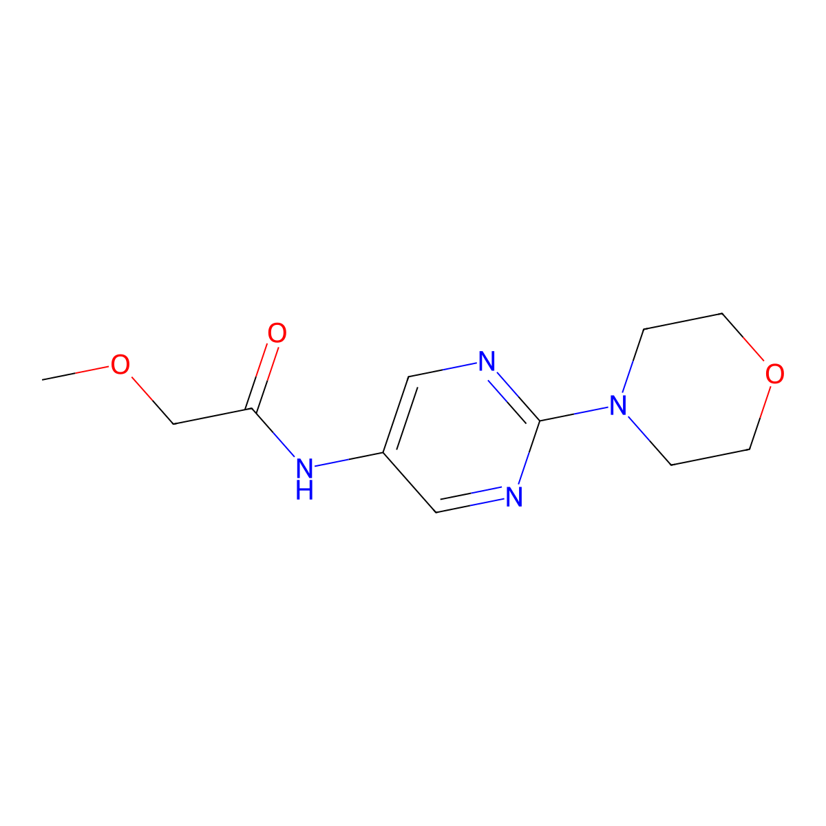 2-methoxy-N-(2-morpholinopyrimidin-5-yl)acetamide molecular structure, CAS 1357799-08-6