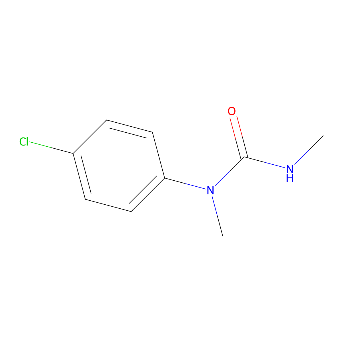 1-(4-Chlorophenyl)-1,3-dimethylurea molecular structure, CAS 13578-25-1