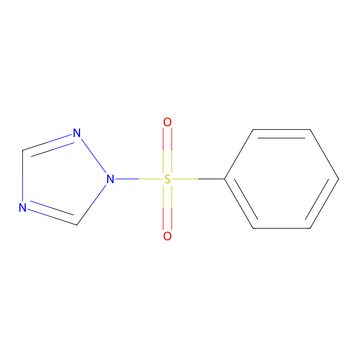1H-1,2,4-Triazole, 1-(phenylsulfonyl)- molecular structure, CAS 13578-48-8