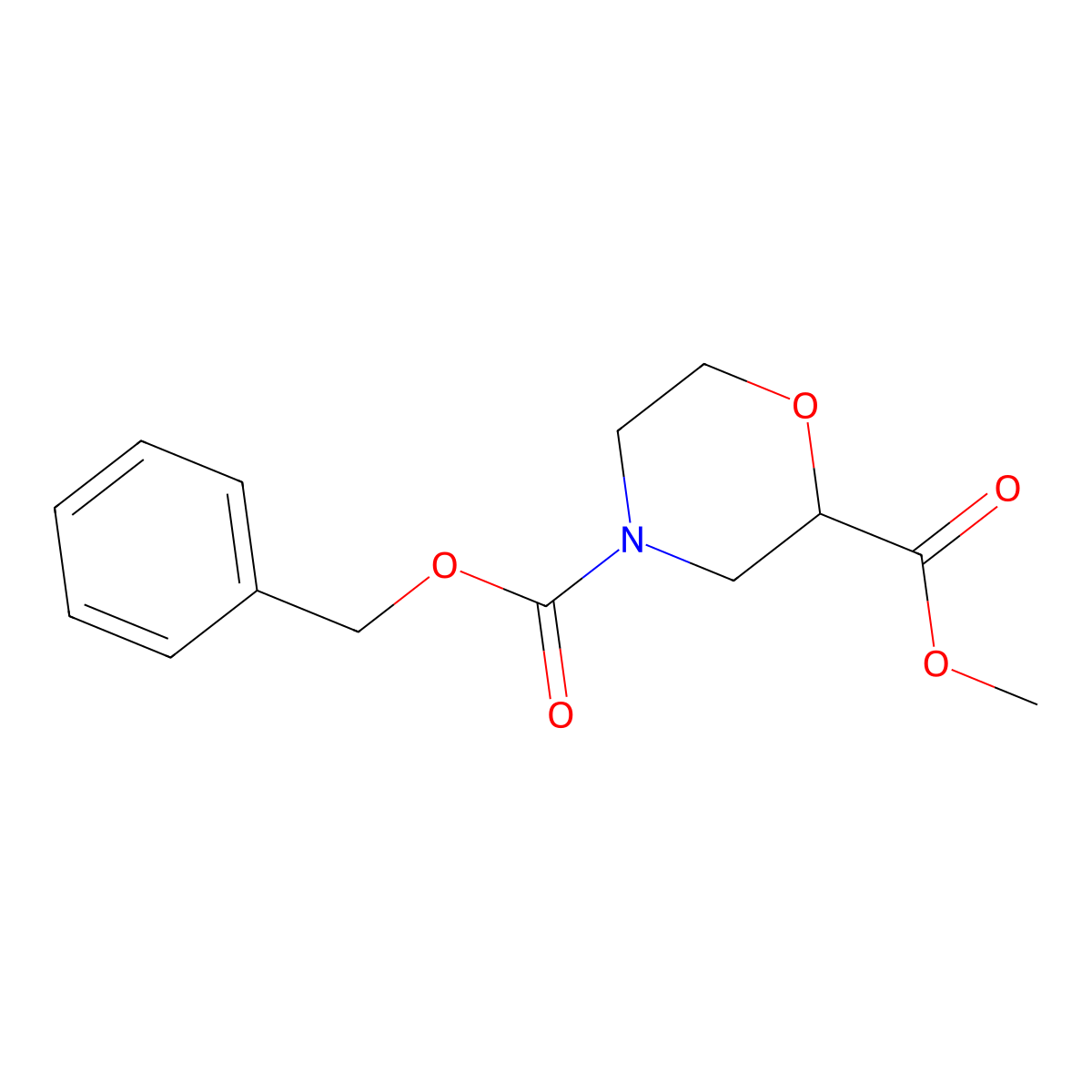 4-Benzyl 2-methyl morpholine-2,4-dicarboxylate molecular structure, CAS 135782-22-8