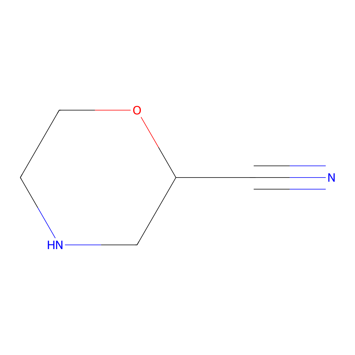 Morpholine-2-carbonitrile molecular structure, CAS 135782-24-0