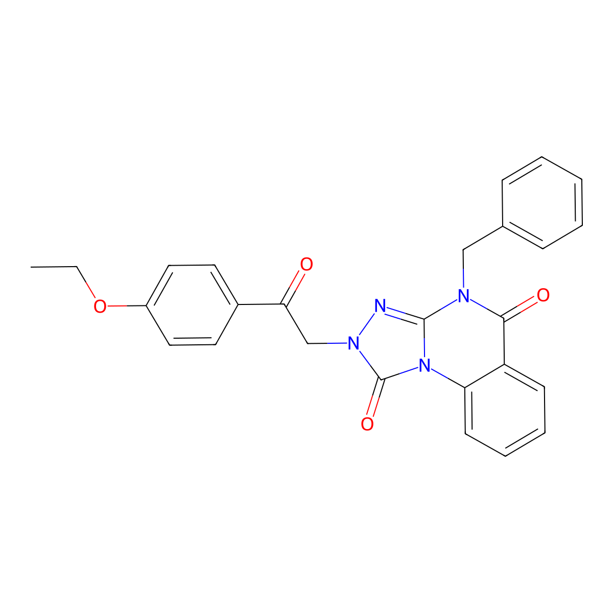 4-benzyl-2-(2-(4-ethoxyphenyl)-2-oxoethyl)-[1,2,4]triazolo[4,3-a]quinazoline-1,5(2H,4H)-dione molecular structure, CAS 1357821-04-5