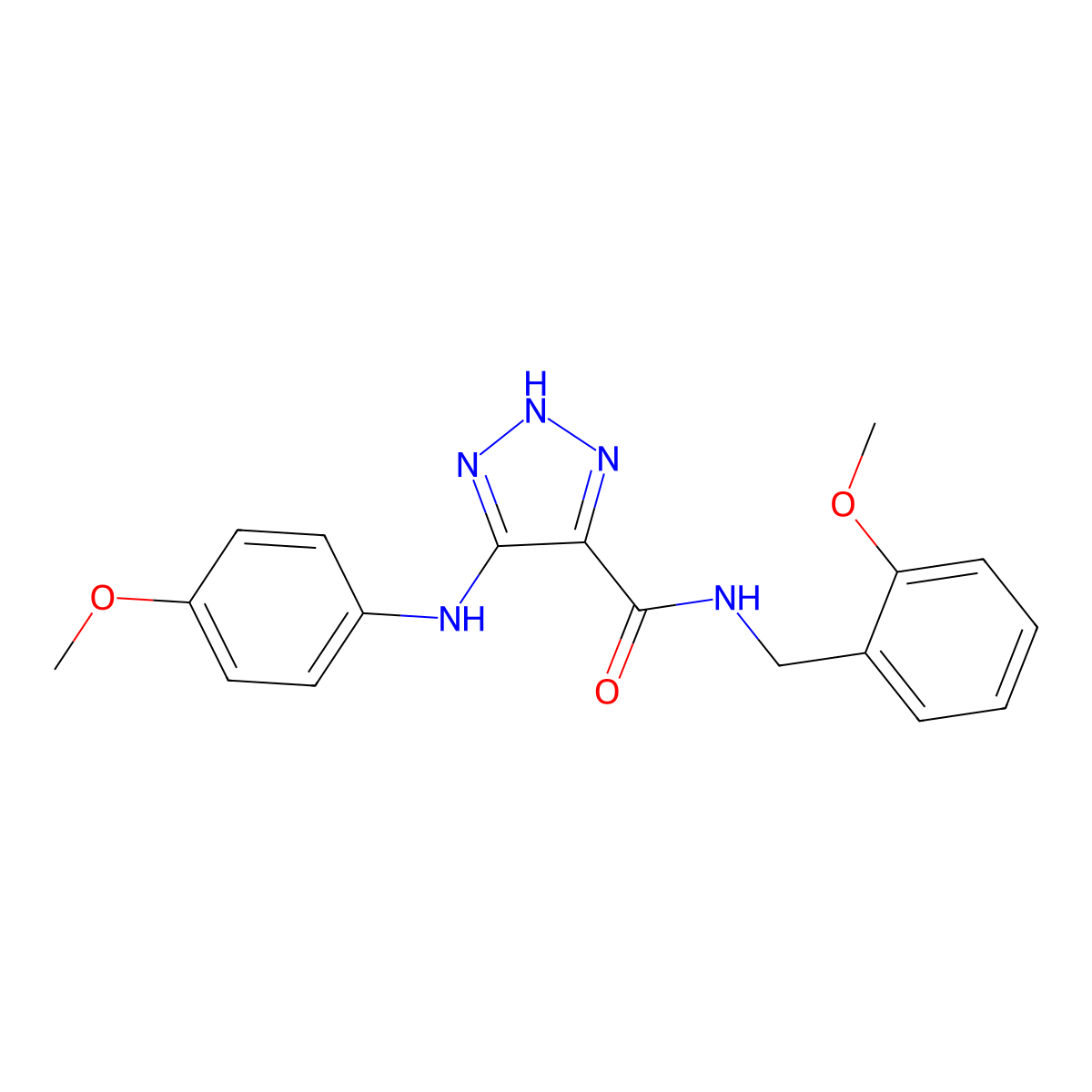 5-[(4-Methoxyphenyl)amino]-N-[(2-methoxyphenyl)methyl]-1H-1,2,3-triazole-4-carboxamide molecular structure, CAS 1357850-41-9