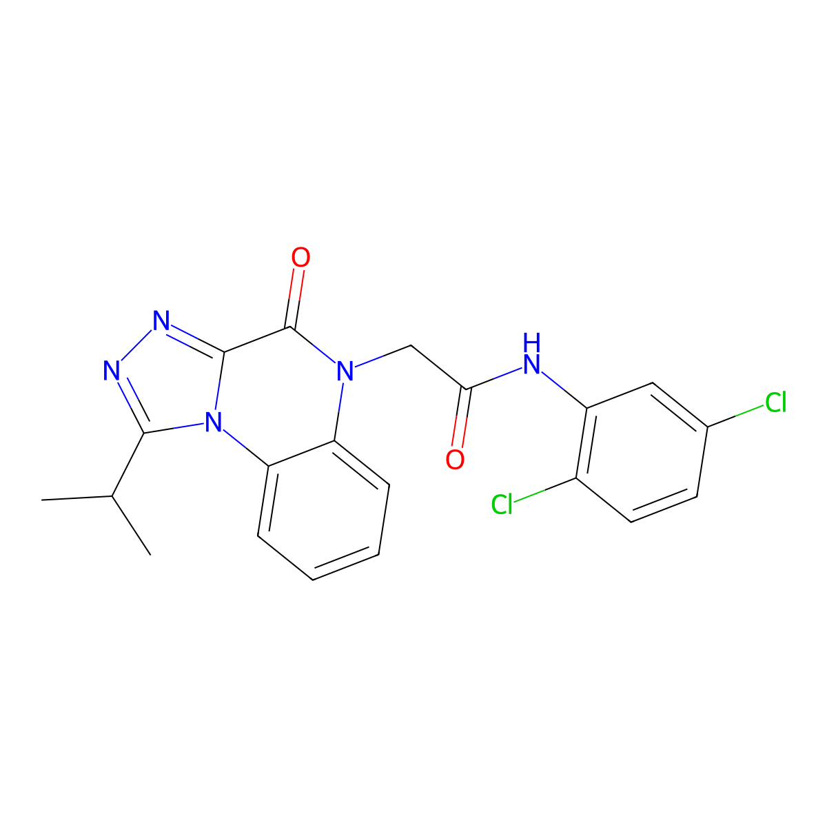 N-(2,5-dichlorophenyl)-2-(1-isopropyl-4-oxo-[1,2,4]triazolo[4,3-a]quinoxalin-5(4H)-yl)acetamide molecular structure, CAS 1357852-14-2