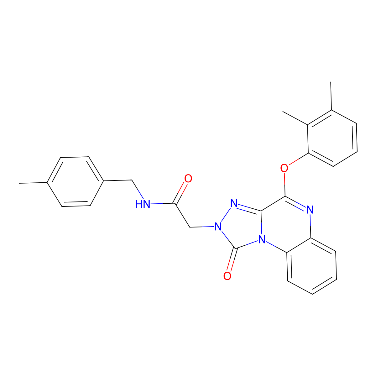 2-[4-(2,3-dimethylphenoxy)-1-oxo[1,2,4]triazolo[4,3-a]quinoxalin-2(1H)-yl]-N-(4-methylbenzyl)acetamide molecular structure, CAS 1357857-25-0