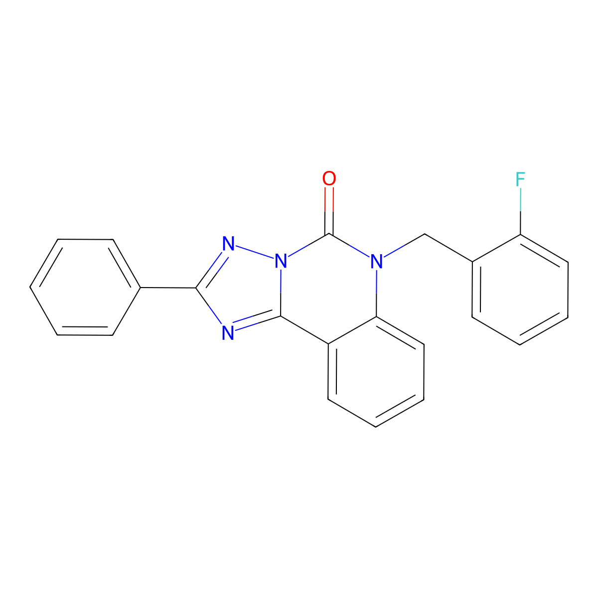 6-(2-fluorobenzyl)-2-phenyl-[1,2,4]triazolo[1,5-c]quinazolin-5(6H)-one molecular structure, CAS 1357879-73-2