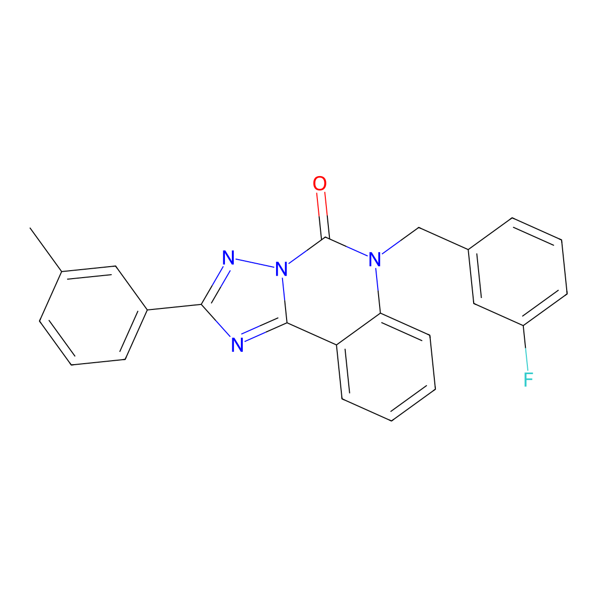 6-(3-fluorobenzyl)-2-(m-tolyl)-[1,2,4]triazolo[1,5-c]quinazolin-5(6H)-one molecular structure, CAS 1357879-84-5