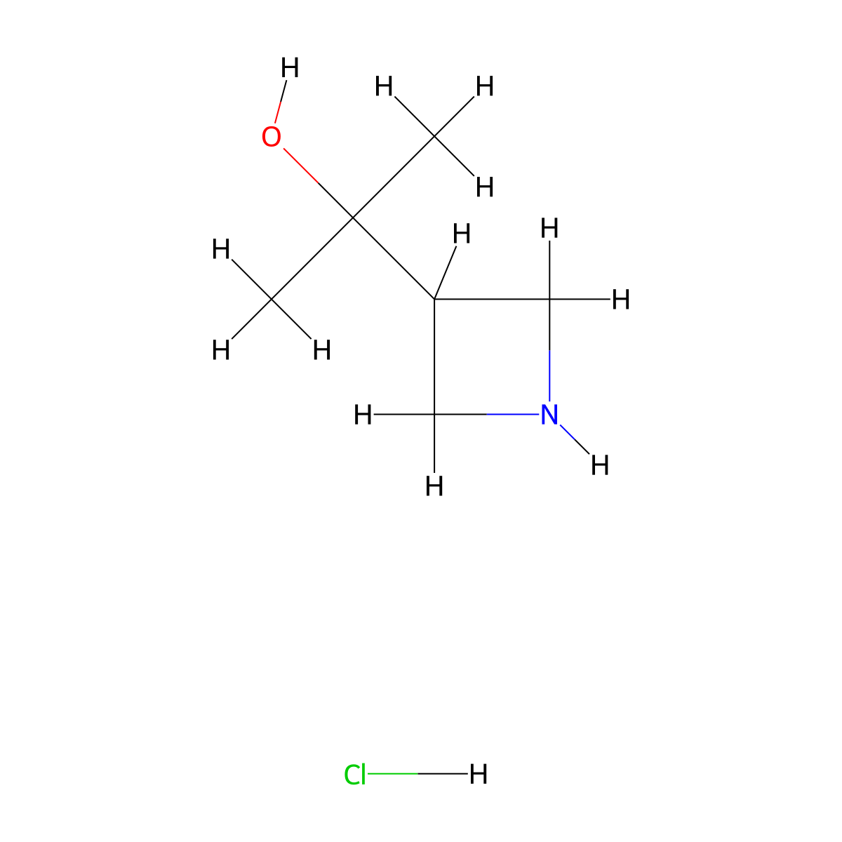 2-(Azetidin-3-yl)propan-2-ol hydrochloride molecular structure, CAS 1357923-33-1