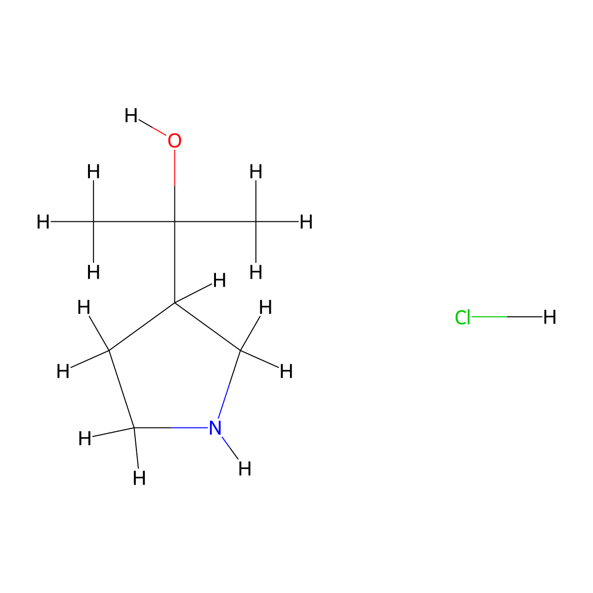 2-(Pyrrolidin-3-yl)propan-2-ol hydrochloride molecular structure, CAS 1357923-37-5