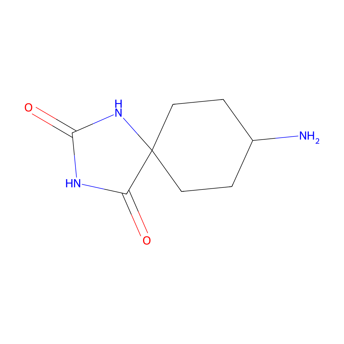 8-Amino-1,3-diazaspiro[4.5]decane-2,4-dione molecular structure, CAS 1357924-94-7