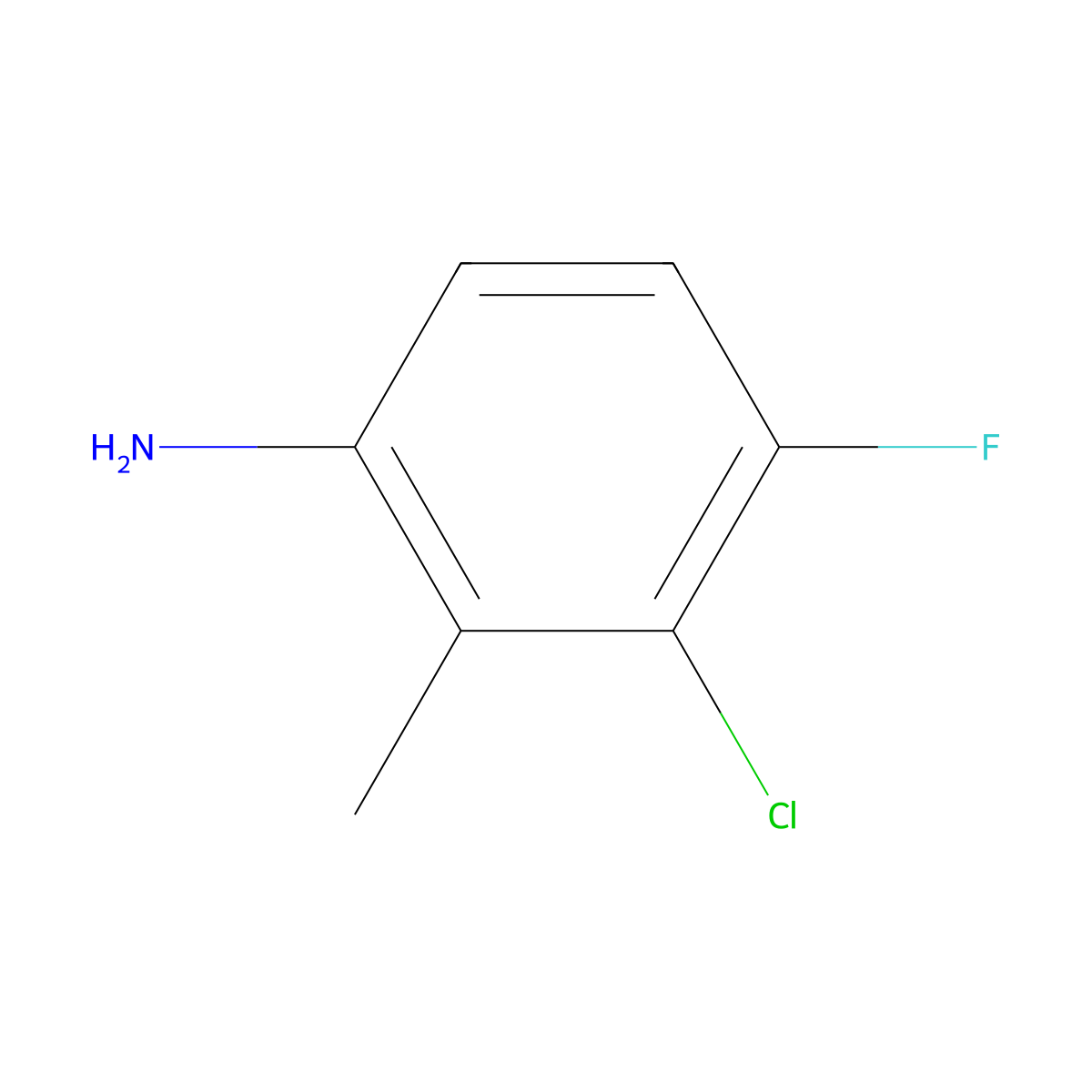 3-Chloro-4-fluoro-2-methylaniline molecular structure, CAS 1357930-39-2