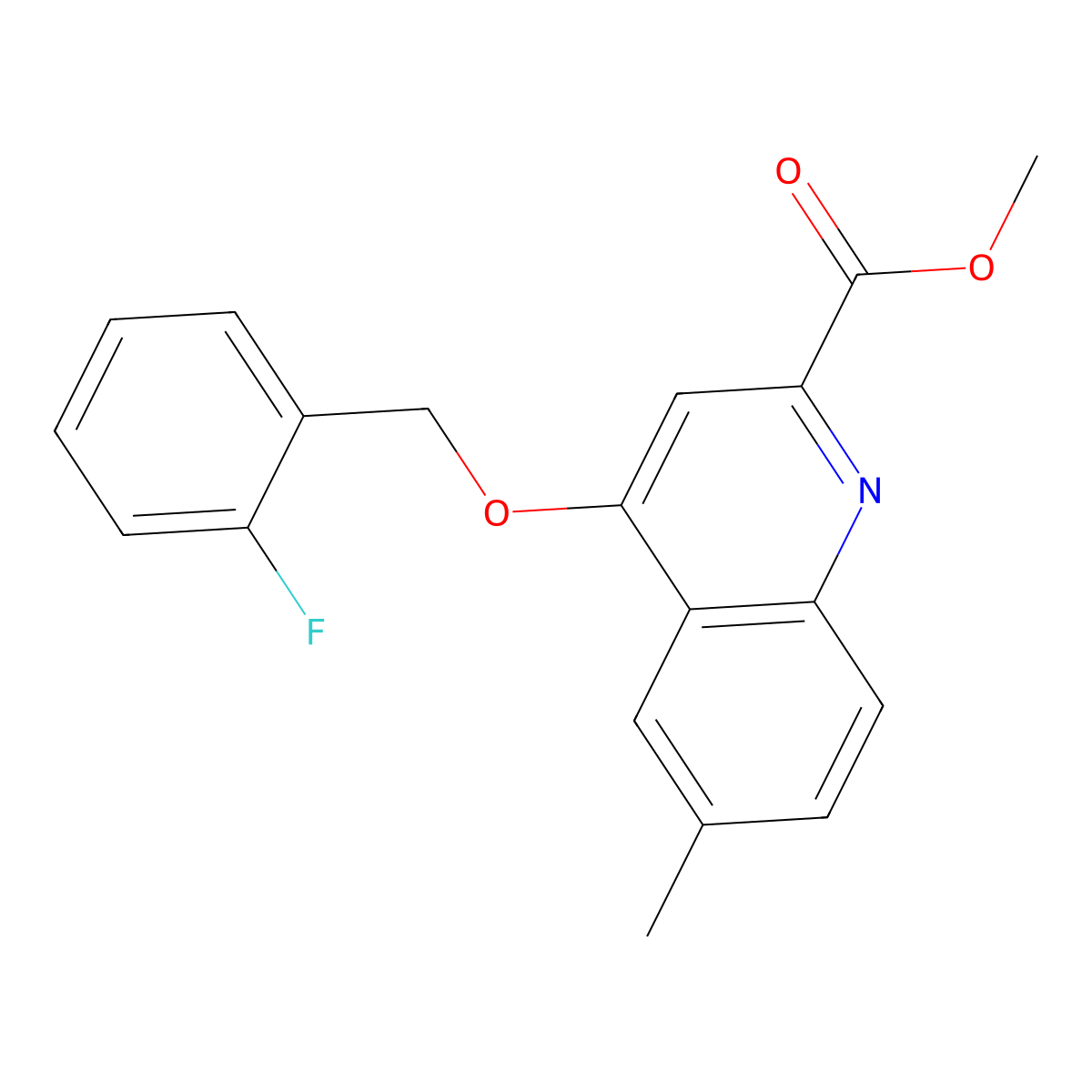 Methyl 4-[(2-fluorophenyl)methoxy]-6-methylquinoline-2-carboxylate molecular structure, CAS 1357935-16-0