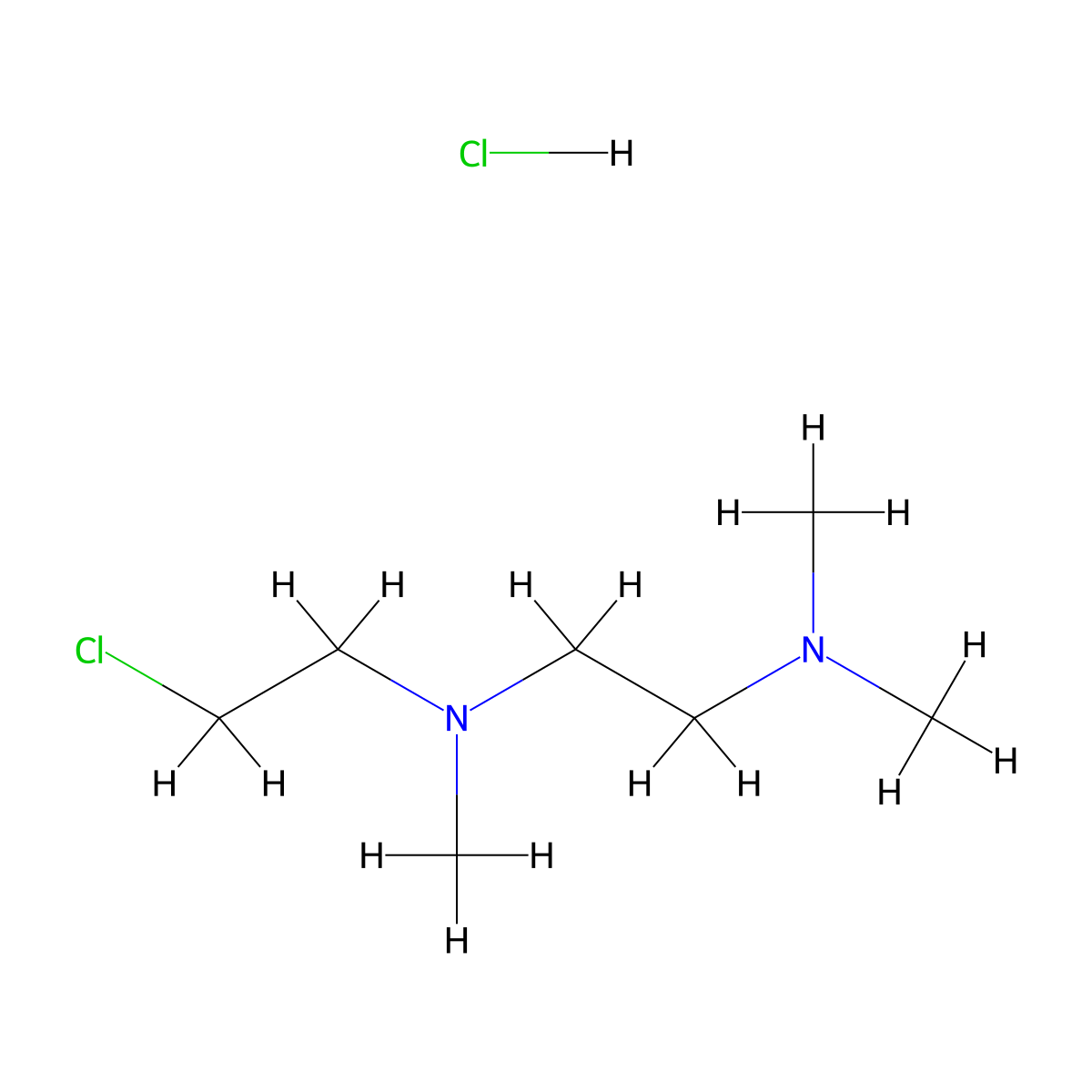 (2-Chloroethyl)[2-(dimethylamino)ethyl]methylamine hydrochloride molecular structure, CAS 135794-71-7