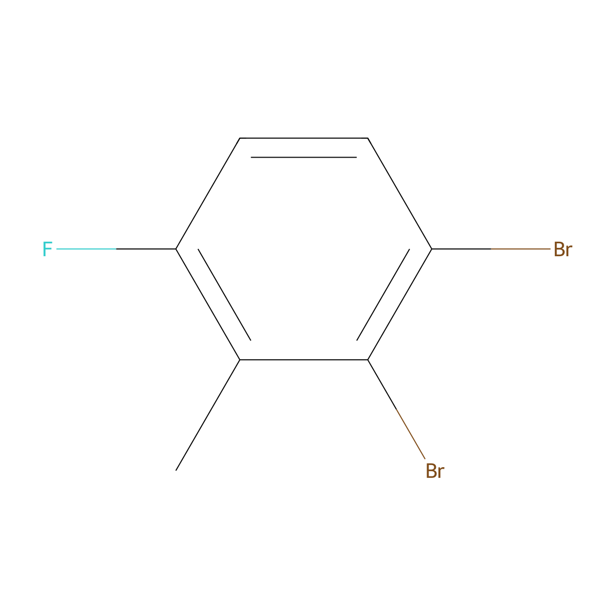 1,2-Dibromo-4-fluoro-3-methylbenzene molecular structure, CAS 1357945-00-6