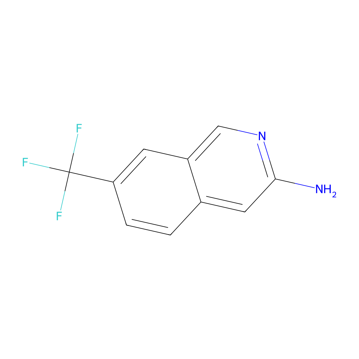 7-(Trifluoromethyl)isoquinolin-3-amine molecular structure, CAS 1357945-05-1