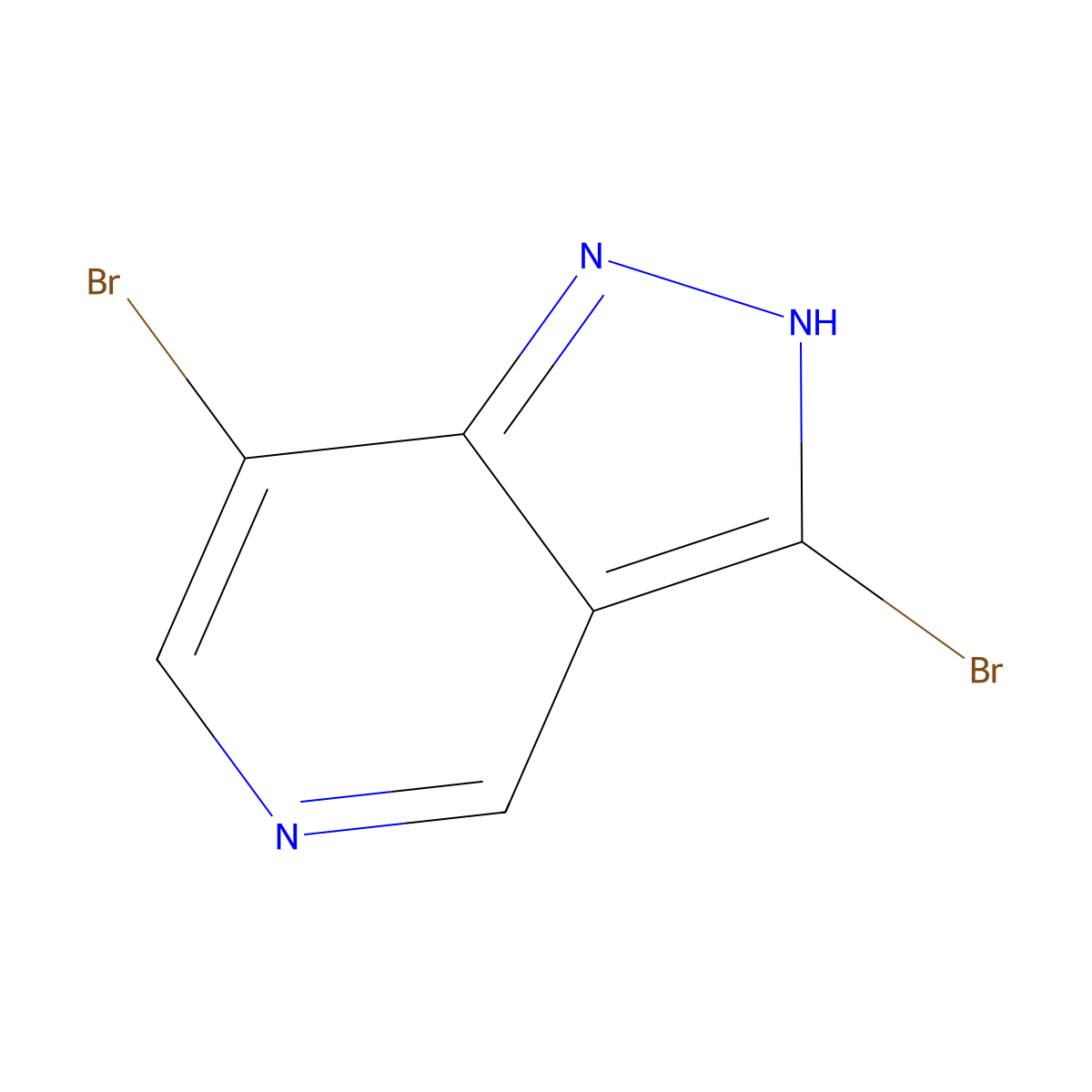 3,7-Dibromo-1H-pyrazolo[4,3-c]pyridine molecular structure, CAS 1357945-08-4