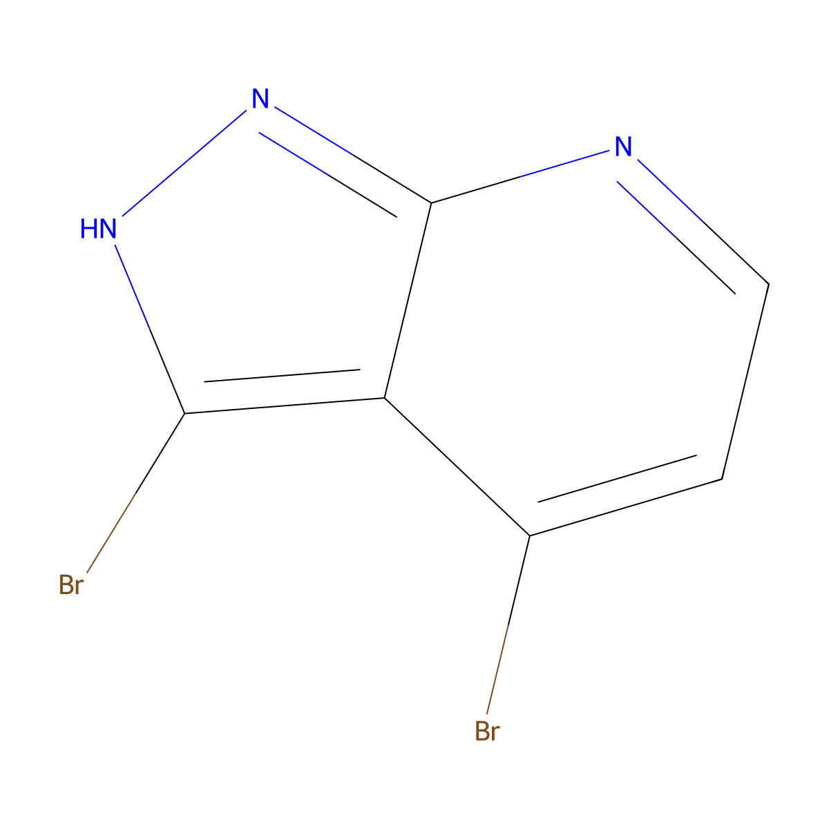 3,4-dibromo-1H-pyrazolo[3,4-b]pyridine molecular structure, CAS 1357945-12-0