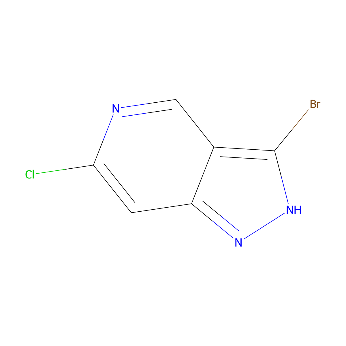 3-Bromo-6-chloro-1H-pyrazolo[4,3-c]pyridine molecular structure, CAS 1357945-13-1
