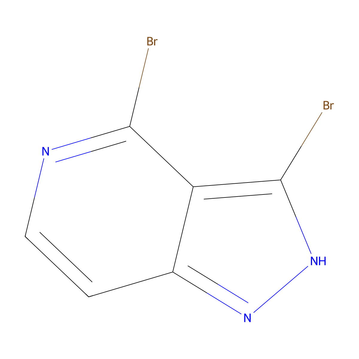 3,4-Dibromo-1H-pyrazolo[4,3-c]pyridine molecular structure, CAS 1357945-30-2