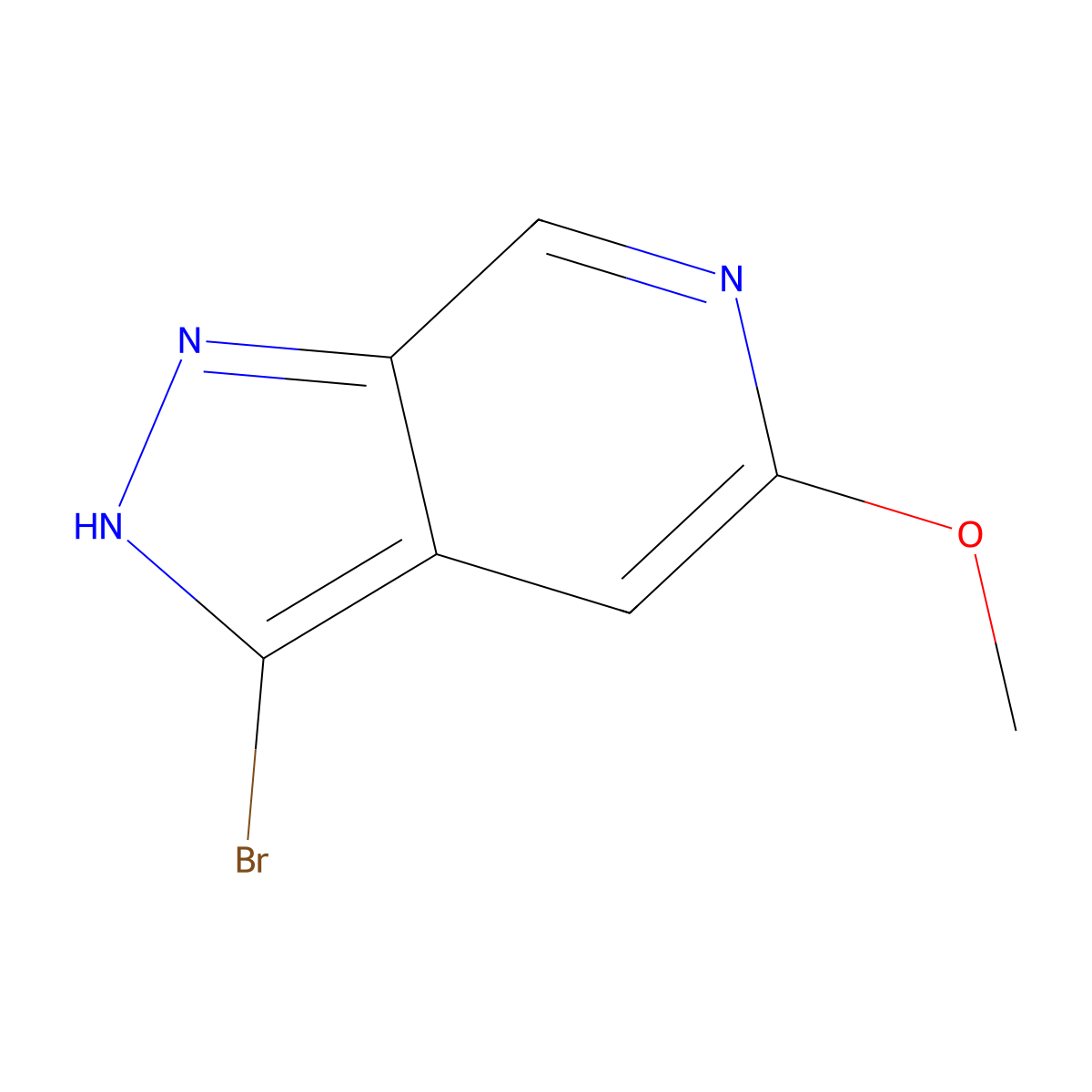 1H-Pyrazolo[3,4-c]pyridine, 3-bromo-5-methoxy- molecular structure, CAS 1357945-39-1