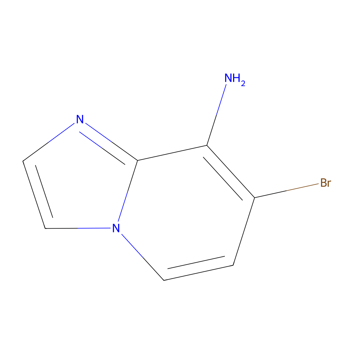 7-Bromoimidazo[1,2-a]pyridin-8-amine molecular structure, CAS 1357945-44-8