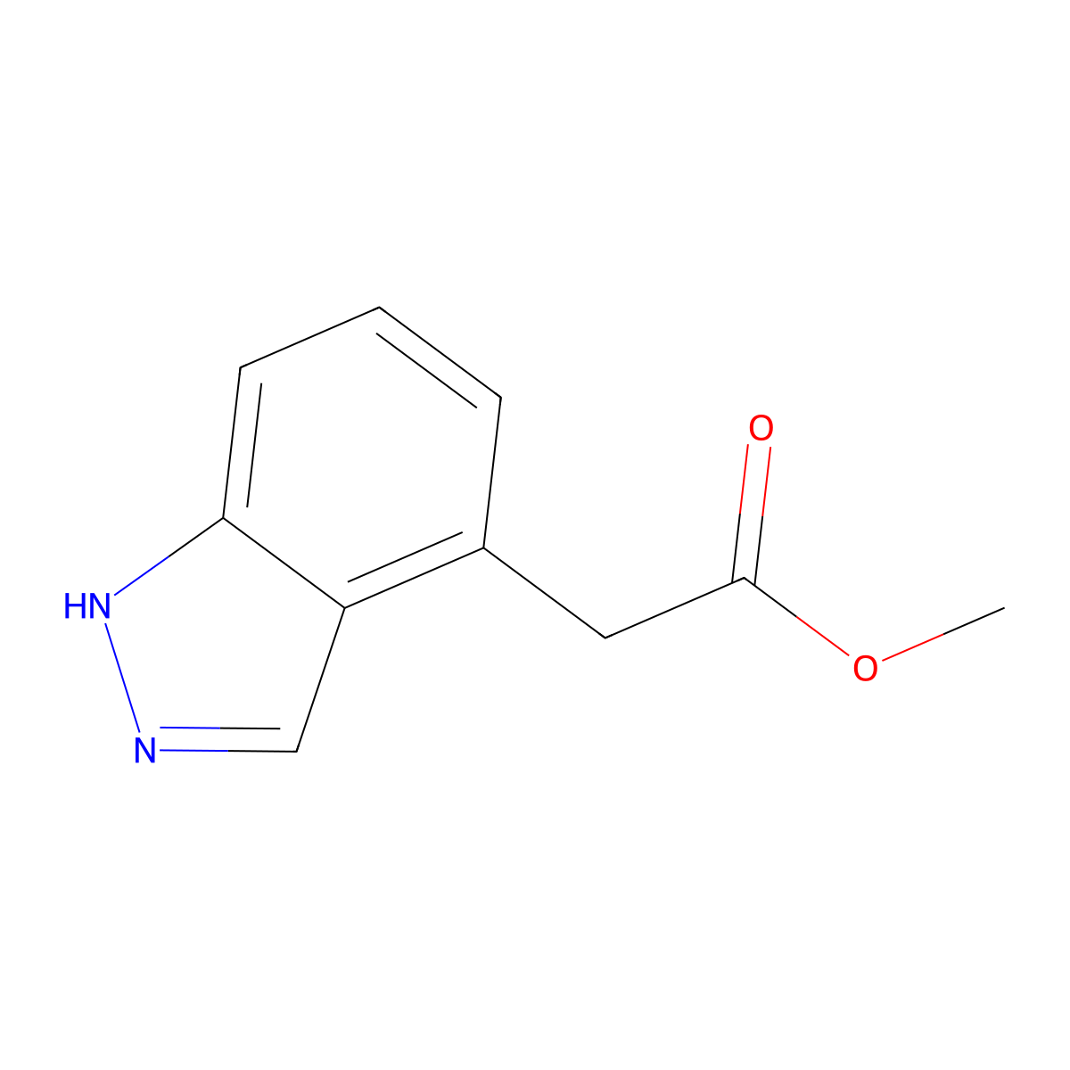 methyl 2-(1H-indazol-4-yl)acetate molecular structure, CAS 1357945-60-8