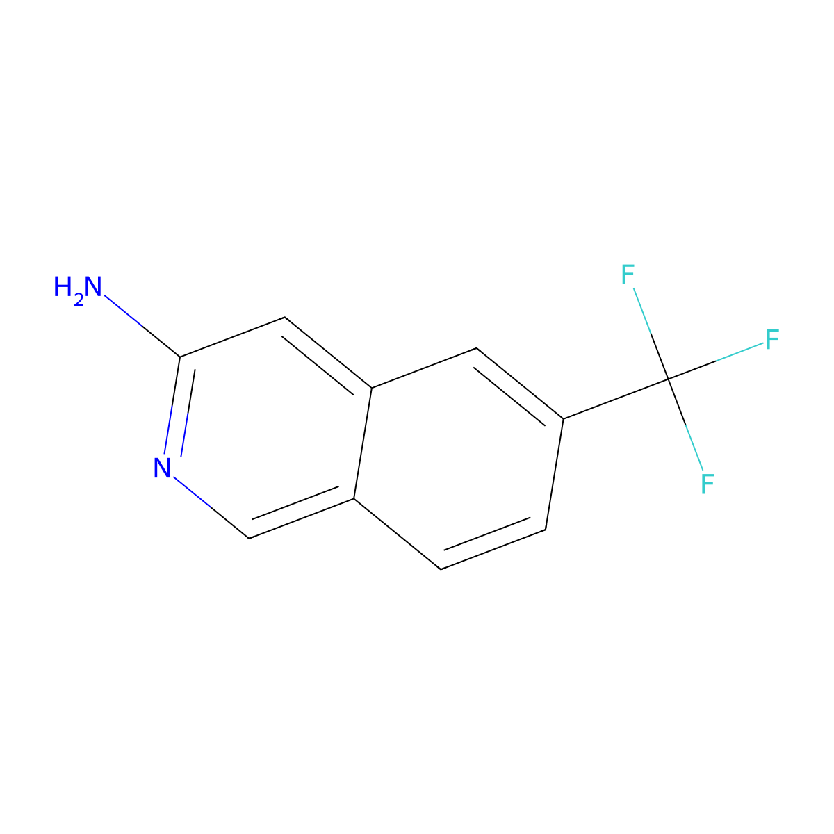 6-(Trifluoromethyl)isoquinolin-3-amine molecular structure, CAS 1357945-70-0
