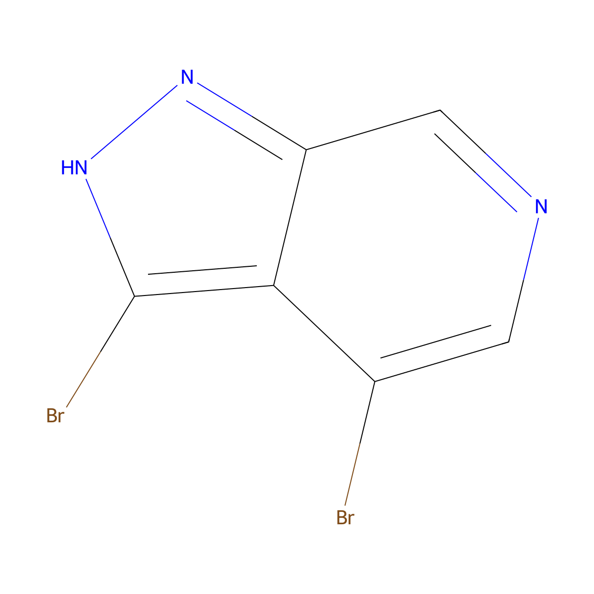 3,4-Dibromo-1H-pyrazolo[3,4-c]pyridine molecular structure, CAS 1357945-76-6