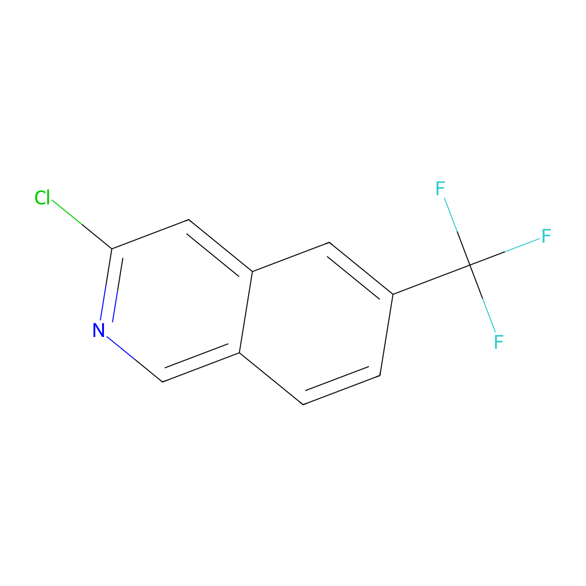 3-Chloro-6-(trifluoromethyl)isoquinoline molecular structure, CAS 1357945-78-8