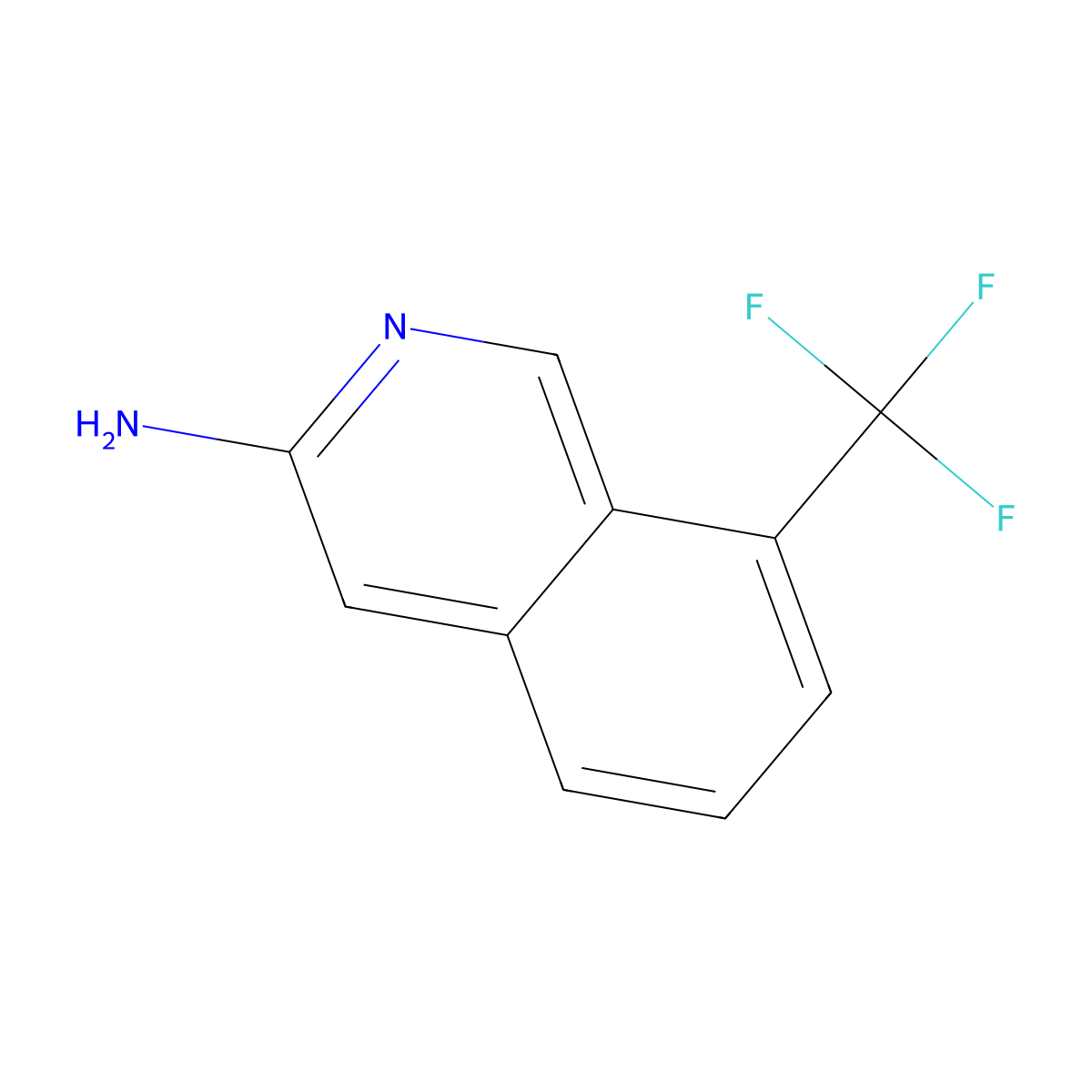 8-(Trifluoromethyl)isoquinolin-3-amine molecular structure, CAS 1357945-83-5