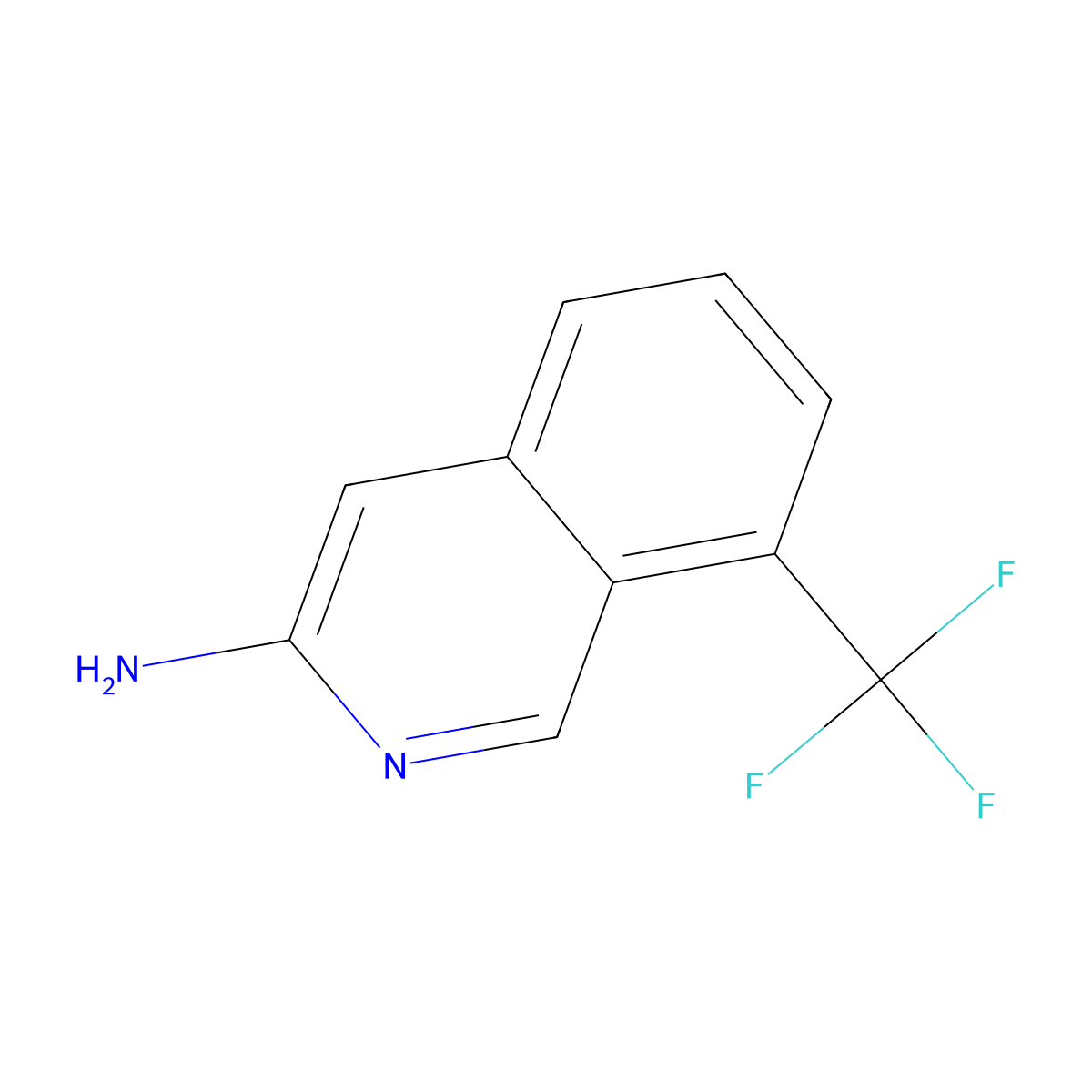 8-(Trifluoromethyl)isoquinolin-3-amine molecular structure, CAS 1357945-83-5