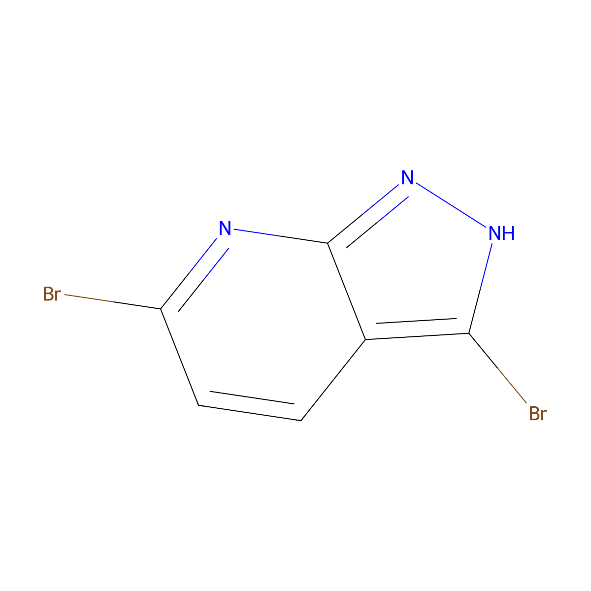 3,6-Dibromo-1H-pyrazolo[3,4-b]pyridine molecular structure, CAS 1357945-93-7