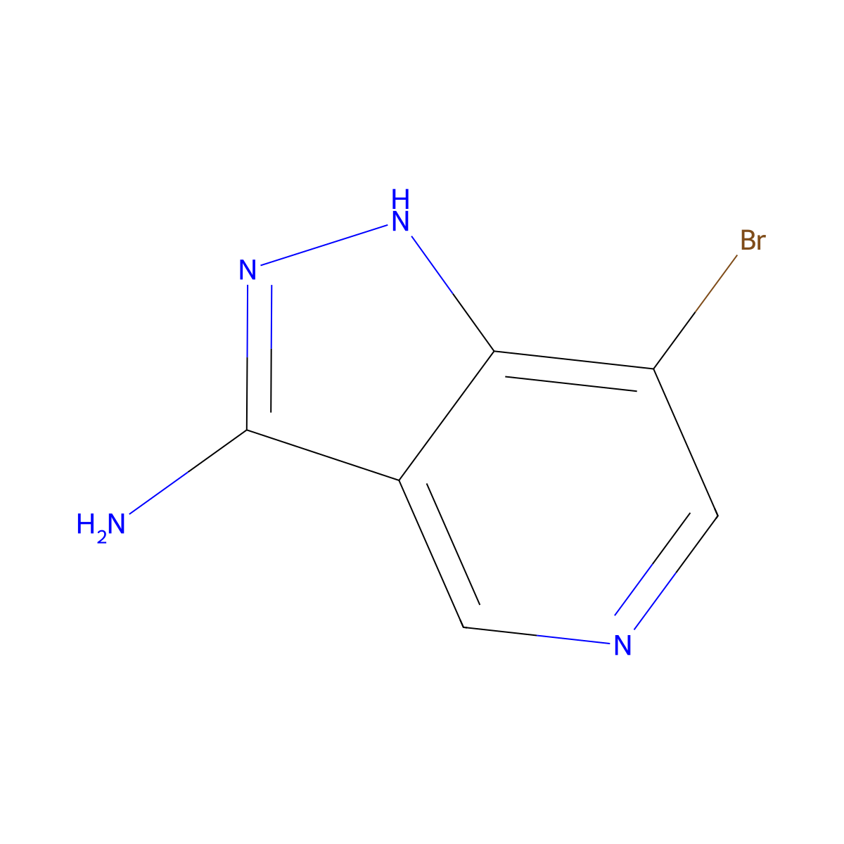 7-Bromo-1H-pyrazolo[4,3-c]pyridin-3-amine molecular structure, CAS 1357945-96-0
