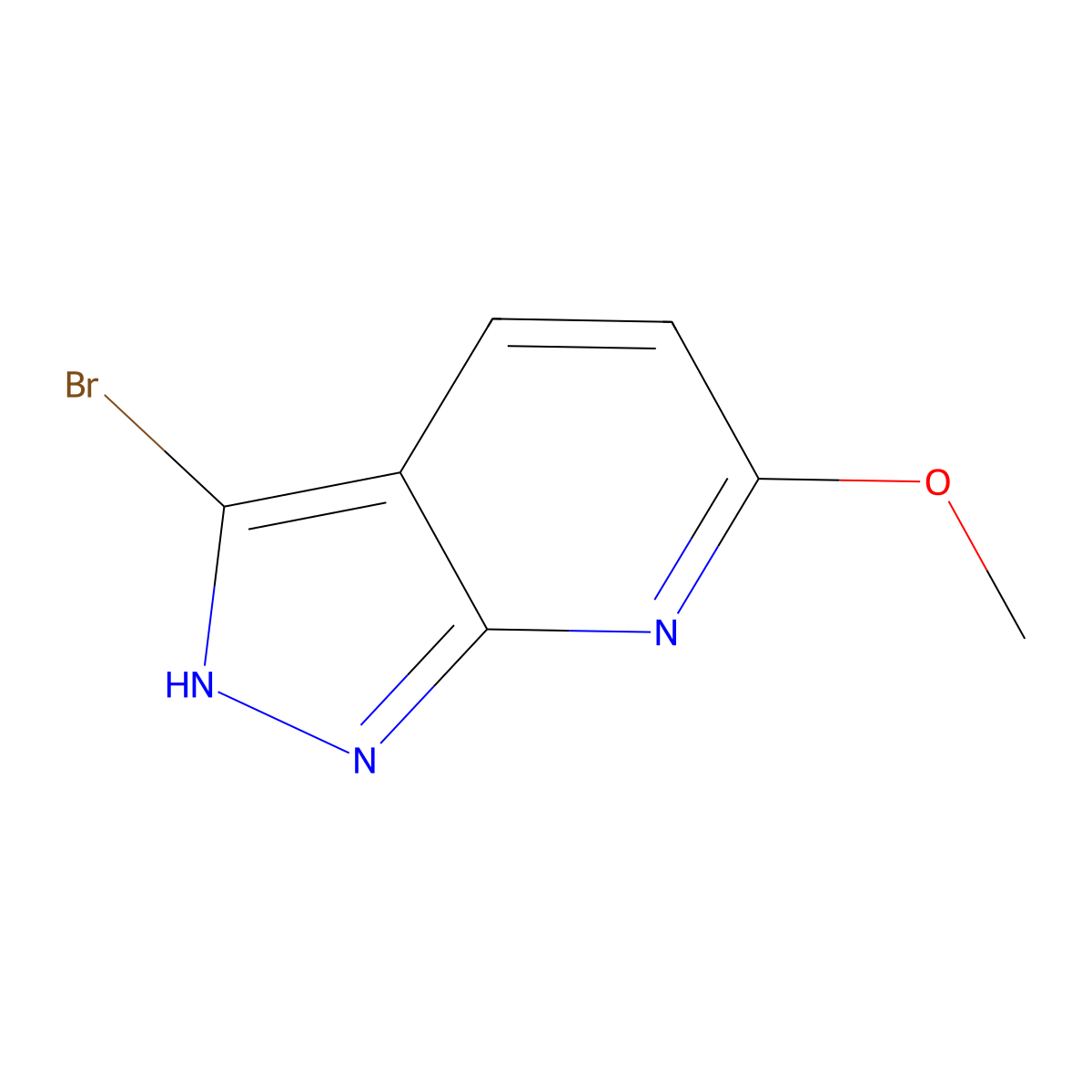 3-Bromo-6-methoxy-1H-pyrazolo[3,4-b]pyridine molecular structure, CAS 1357946-21-4